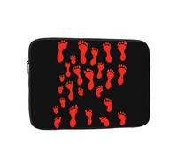 WHJSHOP Red Dinosaur Footprints Pattern Laptop Case - Shockproof Portable Laptop Sleeve Bag for Men and Women Business Travel, School, and Office Use