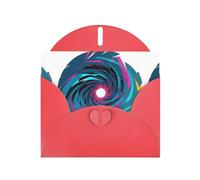 WHJSHOP Red Greeting Card Colorful space-time tunnel Printing Perfect for Valentine's Day, Wedding Anniversary & Party Invitations