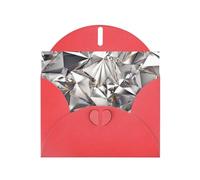 WHJSHOP Red Greeting Card Glitter Abstract Diamond Crystal Pattern Pattern 4x6in for Christmas, children's birthdays, Valentine's Day, wedding anniversaries, and party invitations