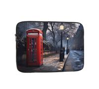 WHJSHOP Red Phone Booth London Street Prints Portable Shockproof Laptop Sleeve Case for Men and Women Business Travel, and Office Daily Use