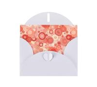 WHJSHOP Repetition of circles Prints Greeting Card - Premium Pearlescent Paper, Double Sided Pearl Effect, Love Buckle Pearl Paper Envelope