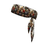 WHJSHOP Rooster Combo Team Printing Sports headscarf, sweat absorbing and breathable, motion headband, double-sided kerchief