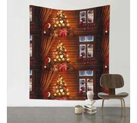 WHJSHOP Santa outside the window Prints Original Wall Tapestry 60x51in - Boho Throw Blanket for Dorm Decor, Beach Picnic, & Bedroom Layering