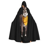 WHJSHOP Scarf Little Donkey Pattern Halloween Adult Hooded Cloak is a super large, comfortable, and durable cloak