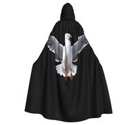 WHJSHOP Seagull spreading its wings Pattern Halloween Adult Hooded Cloak is a super large, comfortable, and durable cloak