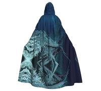 WHJSHOP Shipwreck under the sea Pattern Halloween Adult Hooded Cloak ensuring easy care and long-lasting use