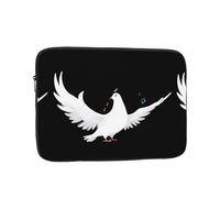 WHJSHOP Singing White Dove Pattern Laptop Case - Shockproof Portable Laptop Sleeve Bag for Men and Women Business Travel, School, and Office Use
