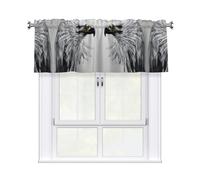 WHJSHOP Sketching an Eagle Printing Short Curtains with Valance Rod 54x18in Home Decor for Kitchen Bathroom Laundry Room Studio Upper Window