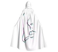 WHJSHOP Smoker Prints Hooded Cloak - Dramatic Long-Sleeve Cosplay Layer