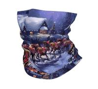 WHJSHOP Snow Night Santa and Deer Prints Very Soft & Breathable Polyester Multifunctional Headband For Sports Outdoor Activities