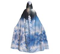 WHJSHOP snowflake Picture Adult Hooded Cape Cloak for Halloween, Role-playing Costumes, and Theme Parties