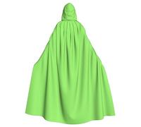 WHJSHOP Solid color light green Prints Hooded Cloak - Dramatic Long-Sleeve Cosplay Layer