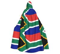 WHJSHOP South Africa flag Prints Hooded Cloak - Dramatic Long-Sleeve Cosplay Cover