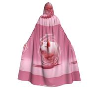 WHJSHOP Spinning piggy Picture Halloween Adult Hooded Cloak No Zipper, Comfortable & Durable for Role-Playing
