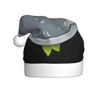 WHJSHOP Sprouting clock Pattern Men's and women's plush Christmas hats, adult New Year's holiday party caps