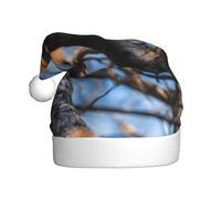 WHJSHOP Squirrel in The Tree Picture Christmas Hat for Adult Halloween party usage
