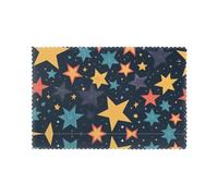 WHJSHOP Stars Eastern Stars Prints Placemats Set of 6 12x18in - Heat Resistant Table Layers for Homes, Hotels & Stylish Dining