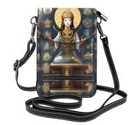 WHJSHOP Statue Of God Picture Small Leather Women'S Crossbody Flip Phone Bag, Waterproof And Durable