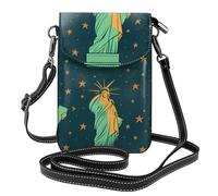 WHJSHOP Statue Of Liberty In Nyc Picture Small Leather Women'S Crossbody Flip Phone Bag, Waterproof And Durable