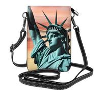WHJSHOP Statue of Liberty Prints Ladies' mobile phone with leather foreskin, crossbody flip cover, small adjustable shoulder strap