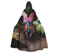 WHJSHOP Strange Insects Picture Adult Hooded Cape Cloak for Halloween, Role-playing Costumes, and Theme Parties