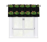 WHJSHOP Strawberries Fallen On The Grass Prints Bright & Cozy Kitchen Window Layer - 54x18 Inch Peach Skin Valance for a Welcoming Home