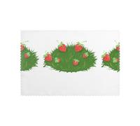 WHJSHOP Strawberries Fallen On The Grass Prints Placemats Set of 6 12x18in - Transform Your Table into a Cozy Haven for Memorable Meals