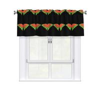 WHJSHOP Strawberry Butterfly Wings Prints Bright & Cozy Kitchen Window Layer - 54x18 Inch Peach Skin Valance for a Welcoming Home