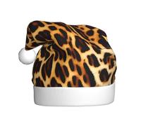 WHJSHOP Stripes on leopards Printed Christmas Hat for Adult Making It a Fun and Durable Gift for Men and Women