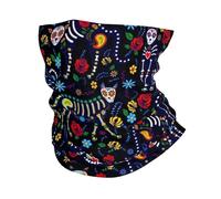 WHJSHOP Sugar Horror Skull Prints Multifunctional Sport Headband - Seamless Moisture-Wicking Throw for Hiking, Cycling & Beach Adventures