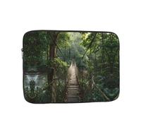 WHJSHOP Suspension Bridge in The Rainforest Prints Portable Shockproof Laptop Sleeve Case for Men and Women Business Travel, and Office Daily Use