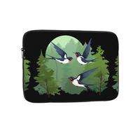 WHJSHOP Swallows in The Forest Pattern Laptop Case - Shockproof Portable Laptop Sleeve Bag for Men and Women Business Travel, School, and Office Use