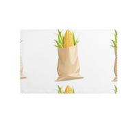 WHJSHOP Sweet and Sticky Corn Prints Placemats Set of 6 12x18in - Transform Your Table into a Cozy Haven for Memorable Meals