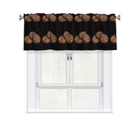 WHJSHOP Sweet Chocolate Cookies Prints Bright & Cozy Kitchen Window Layer - 54x18 Inch Peach Skin Valance for a Welcoming Home