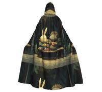 WHJSHOP Talking animals Pattern Halloween Adult Hooded Cloak is a super large, comfortable, and durable cloak