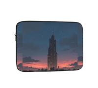 WHJSHOP Tall Buildings in The Evening Sun Pattern Laptop Case - Shockproof Portable Laptop Sleeve Bag for Men and Women Business Travel, School, and Office Use