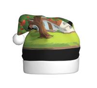 WHJSHOP The apple tree next to the cottage Printing Christmas Hat for Adult for men and women clothing headband for festive occasions