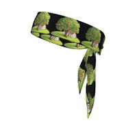 WHJSHOP The Apple Tree Next to The Cottage Printing Sports Double-Sided Headscarf Quick Drying Lightweight Breathable and Adjustable