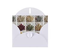 WHJSHOP The Art of Napkin Folding Prints Greeting Card - Premium Pearlescent Paper, Double Sided Pearl Effect, Love Buckle Pearl Paper Envelope