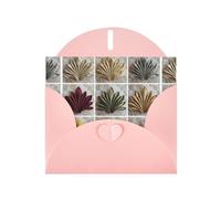 WHJSHOP The Art of Napkin Folding Prints Greeting Card - Premium Pearlescent Paper, Double Sided Pearl Effect, Love Buckle Pearl Paper Envelope