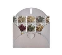 WHJSHOP The Art of Napkin Folding Prints Greeting Card - Premium Pearlescent Paper, Double Sided Pearl Effect, Love Buckle Pearl Paper Envelope