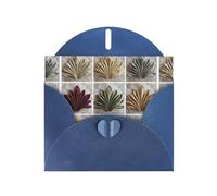 WHJSHOP The Art of Napkin Folding Prints Greeting Card - Premium Pearlescent Paper, Double Sided Pearl Effect, Love Buckle Pearl Paper Envelope