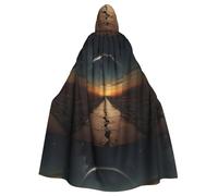 WHJSHOP The boundary of nothingness Pattern Halloween Adult Hooded Cloak is a super large, comfortable, and durable cloak
