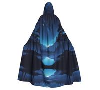 WHJSHOP The Ending Night Sky Pattern Halloween Adult Hooded Cloak is a super large, comfortable, and durable cloak