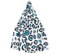 WHJSHOP The Eye of Evil Pattern Halloween Adult Hooded Cloak No Zipper, Comfortable & Durable for Role-Playing