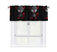 WHJSHOP The Little Devil Prints Bright & Cozy Kitchen Window Layer - 54x18 Inch Peach Skin Valance for a Welcoming Home