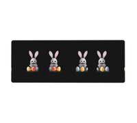 WHJSHOP The Little Rabbit Looks for Easter Eggs Pattern Extra Large Mouse pad Mousepad 12x31.5in for Desktop Computers, laptops, Personal Computers