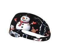 WHJSHOP The Little Snowman and The Little Animals Prints Sports Headband for Women Sweat Proof Bandeau Summer Elastic Band
