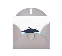 WHJSHOP The little white rabbit who saved the whale Prints Greeting Card - Premium Pearlescent Paper, Double Sided Pearl Effect, Love Buckle Pearl Paper Envelope