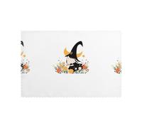WHJSHOP The Little Witch in The Flowers Prints Placemats Set of 6 12x18in - Transform Your Table into a Cozy Haven for Memorable Meals